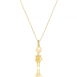 COLAR MENINA PÉROLA E ZIRCÔNIAS