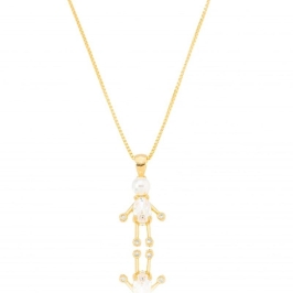 COLAR MENINO PÉROLA E ZIRCÔNIAS