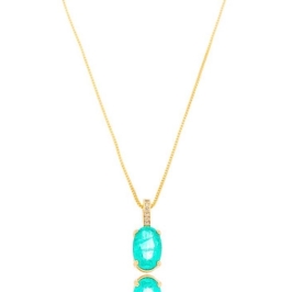 COLAR ZIRCÔNIA OVAL FUSION TURMALINA