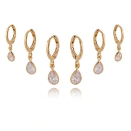 TRIO ARGOLINHA GOTINHAS CRISTAIS