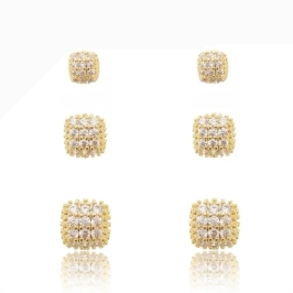 TRIO QUADRADO ZIRCÔNIAS