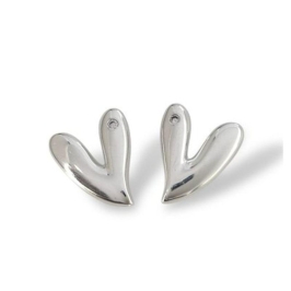 BRINCO CORAÇÃO LISO DETALHE ZIRCÔNIA