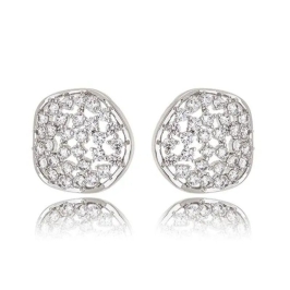 BRINCO REDONDO ZIRCÔNIAS COM BORDAS IRREGULARES