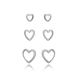 TRIO CORAÇÕES VAZADOS