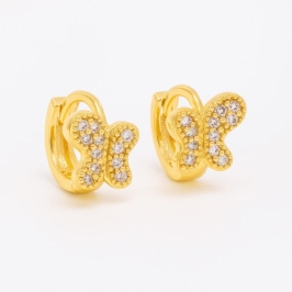 BRINCO ARGOLINHA BORBOLETA INFANTIL