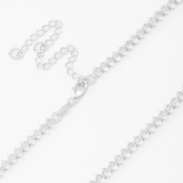 CHOKER ZIRCÔNIAS EM FORMATO DE LOSANGOS ARREDONDADOS