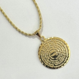 COLAR MEDALHA PAI NOSSO CORDÃO BAIANO