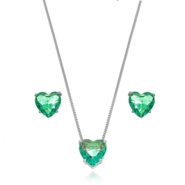 CONJUNTO CORAÇÃO TURMALINA