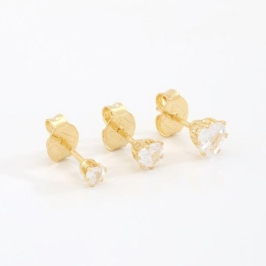 TRIO CORAÇÕES ZIRCÔNIAS