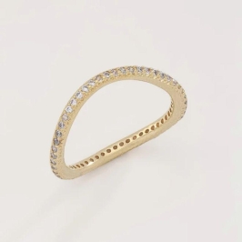 ANEL COM FORMATO LEVEMENTE CURVADO EM ZIRCÔNIAS