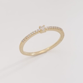 ANEL COM ZIRCÔNIA CENTRAL E DETALHES