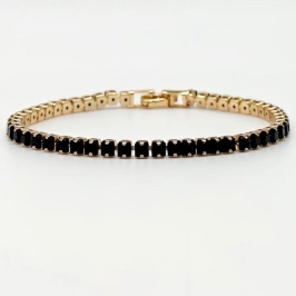 PULSEIRA RIVIERA PEDRA QUADRADA ÔNIX