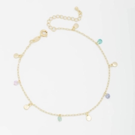 TORNOZELEIRA PINGENTES COLORIDOS