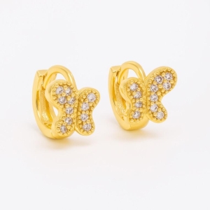 BRINCO ARGOLINHA BORBOLETA INFANTIL