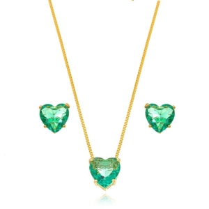 CONJUNTO CORAÇÃO TURMALINA