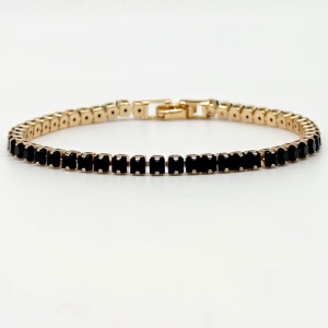 PULSEIRA RIVIERA PEDRA QUADRADA ÔNIX