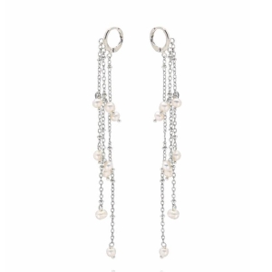 BRINCO TIPO FRANJA PÉROLAS DE ÁGUA DOCE