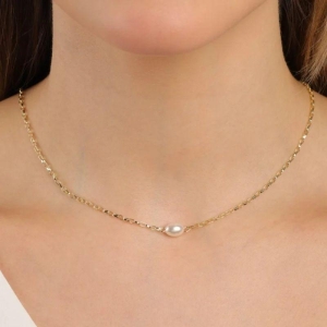 CHOKER  PÉROLA OVAL