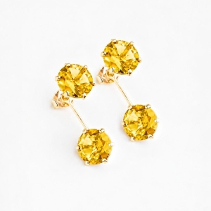 EAR JACKET ZIRCÔNIAS CITRINO