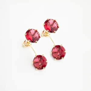 EAR JACKET ZIRCÔNIAS RUBI