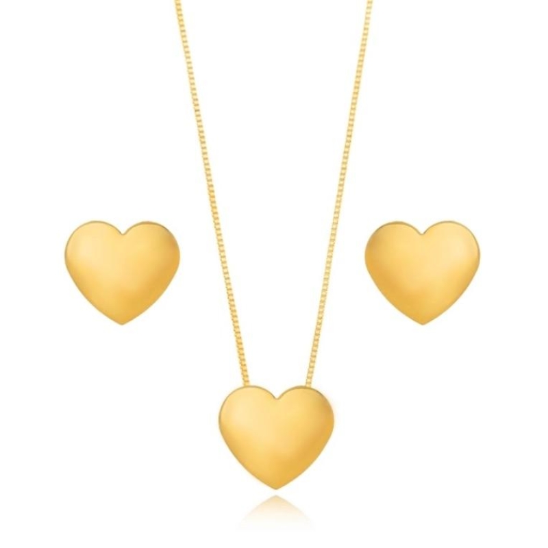 CONJUNTO CORAÇÃO LISO