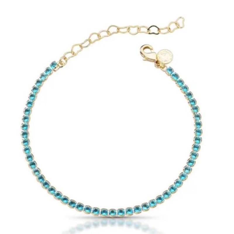 PULSEIRA RIVIERA ZIRCÔNIAS AZUL