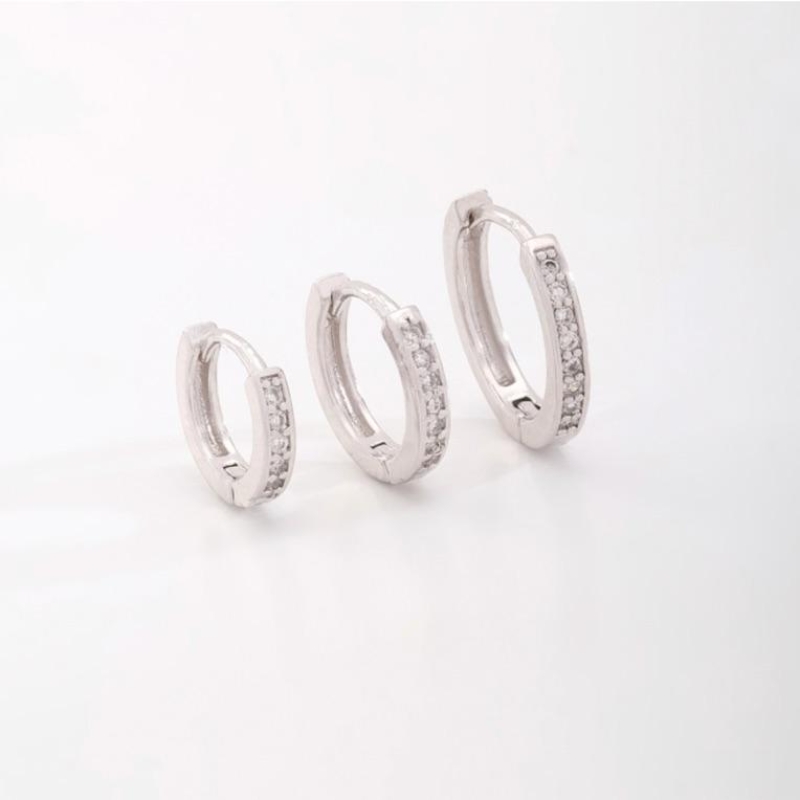 TRIO ARGOLINHAS ZIRCÔNIAS