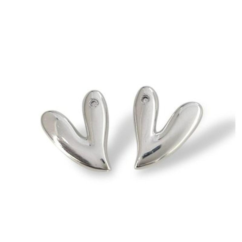 BRINCO CORAÇÃO LISO DETALHE ZIRCÔNIA