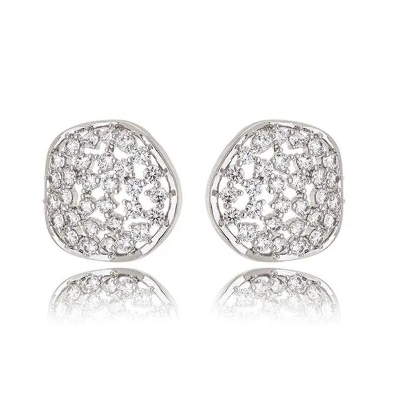 BRINCO REDONDO ZIRCÔNIAS COM BORDAS IRREGULARES