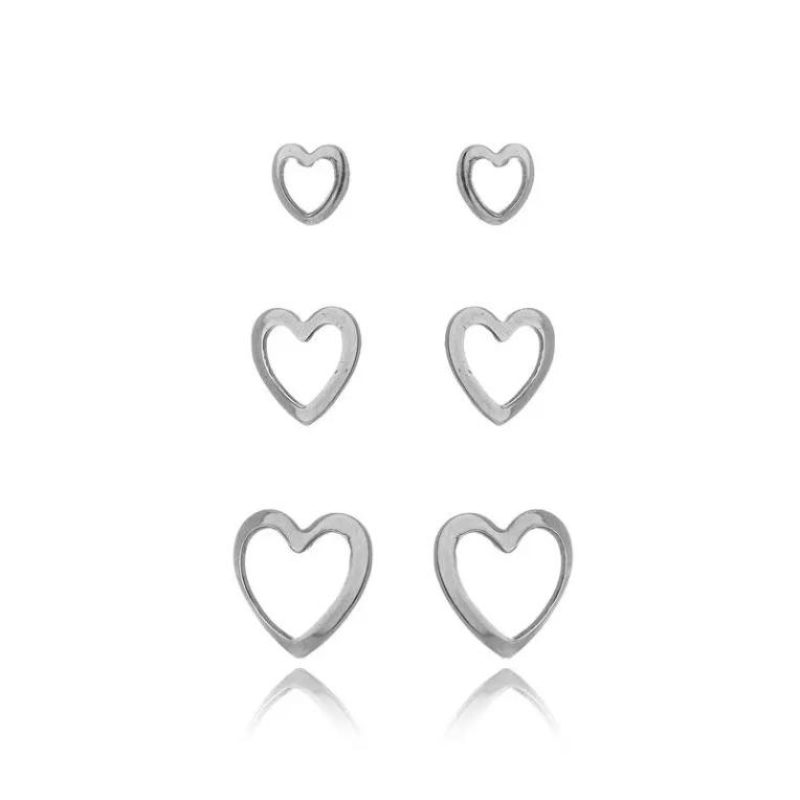 TRIO CORAÇÕES VAZADOS