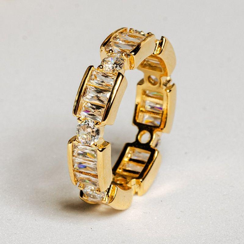 ANEL ZIRCÔNIAS BAGUETES