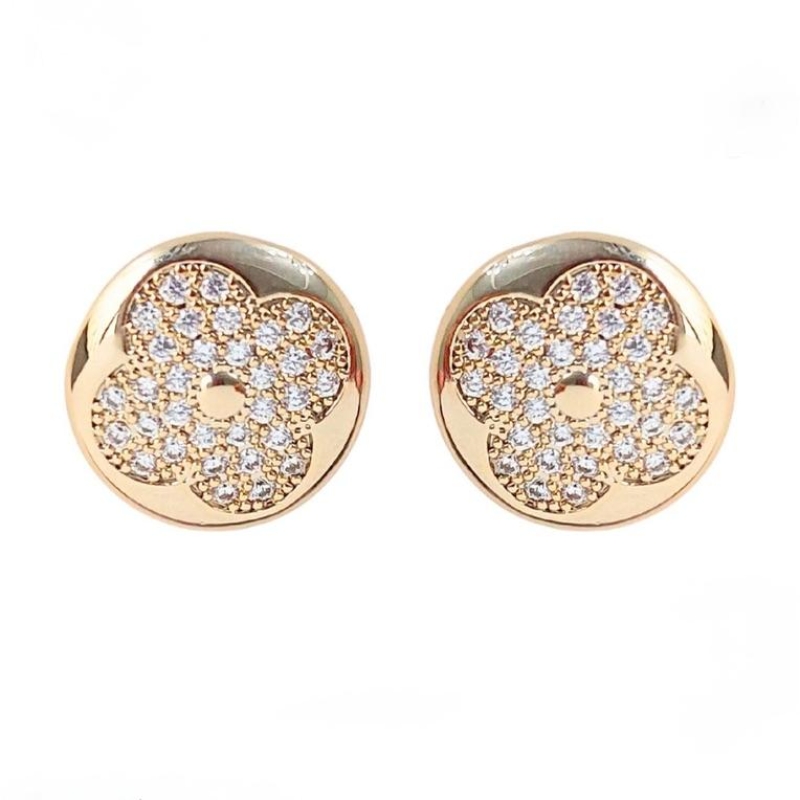 BRINCO REDONDO COM TREVO EM ZIRCÔNIA