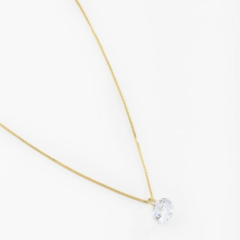 COLAR PONTO DE LUZ ZIRCÔNIA CRISTAL MÉDIA