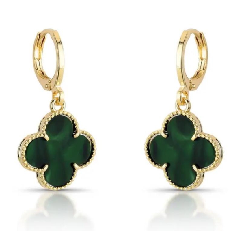 ARGOLINHA TREVO VERDE ESMERALDA