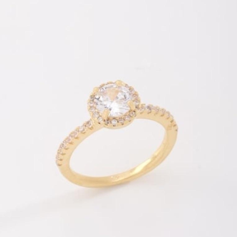 ANEL COM PEDRA CENTRAL REDONDA