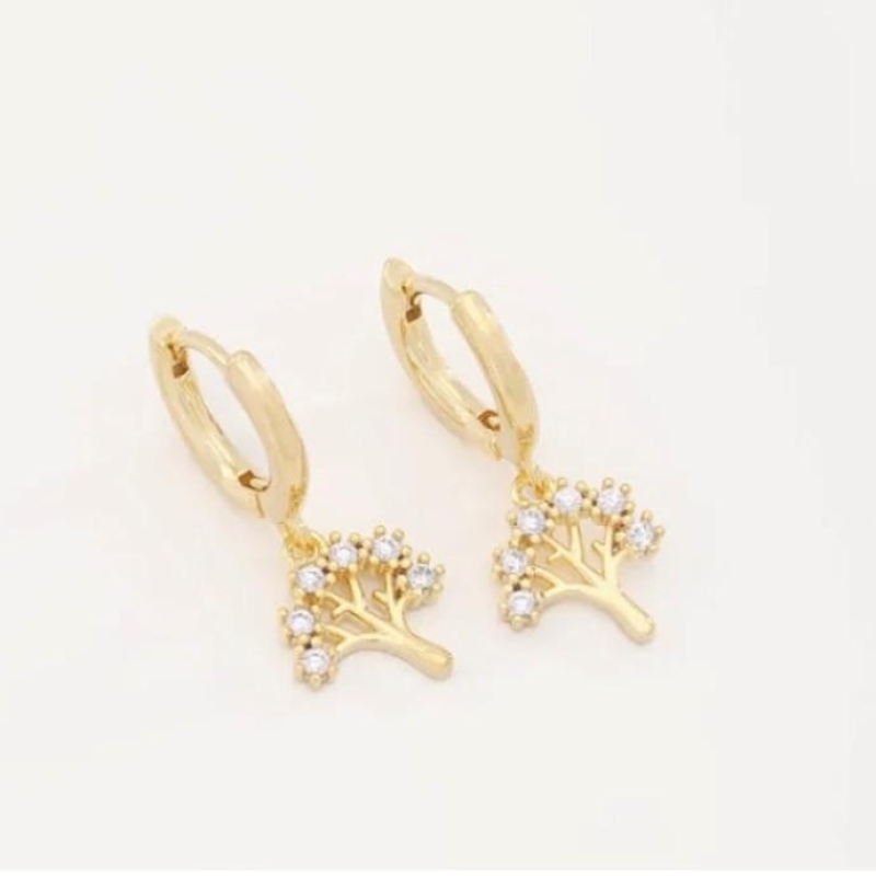 ARGOLINHA ÁRVORE DA VIDA ZIRCÔNIAS