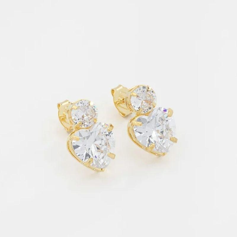 BRINCO CORAÇÃO ZIRCÔNIA BASE REDONDA