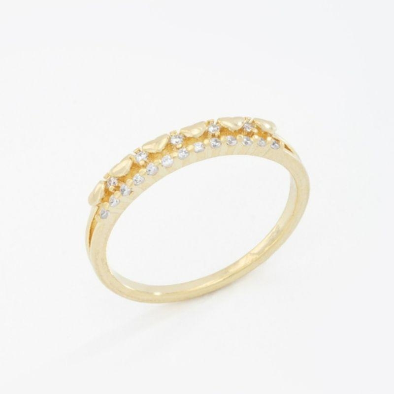 ANEL COM DETALHES EM MINI CORAÇÕES EM ZIRCÔNIA