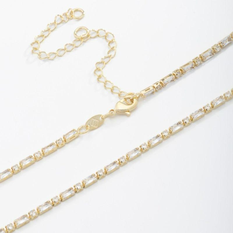 CHOKER ZIRCÔNIAS RETANGULARES E QUADRADAS