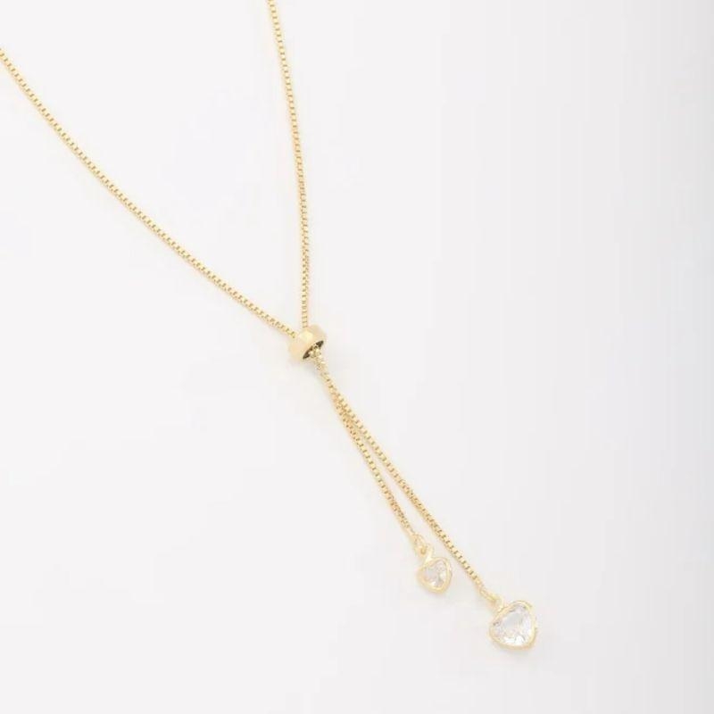 COLAR GRAVATA CORAÇÕES CRISTAIS