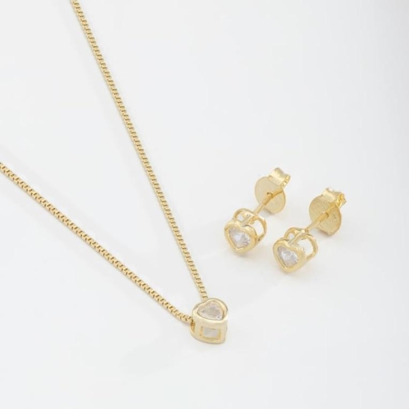 CONJUNTO CORAÇÃO ZIRCÔNIA