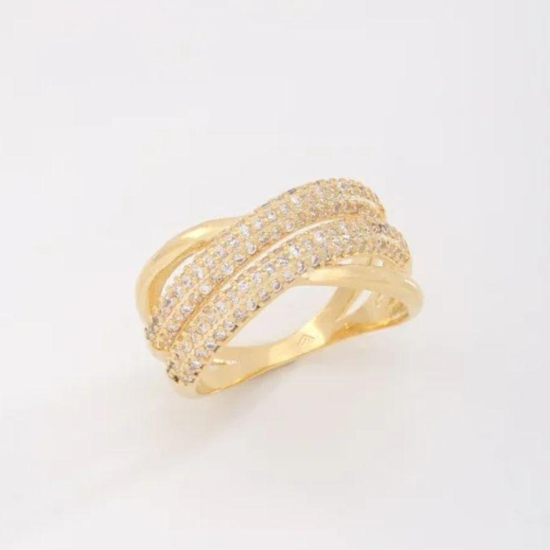 ANEL X DUPLO COM ZIRCÔNIAS