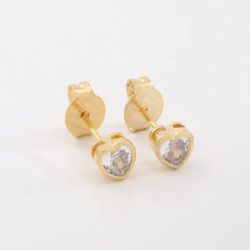 BRINCO CORAÇÃO ZIRCÔNIA COM BORDA