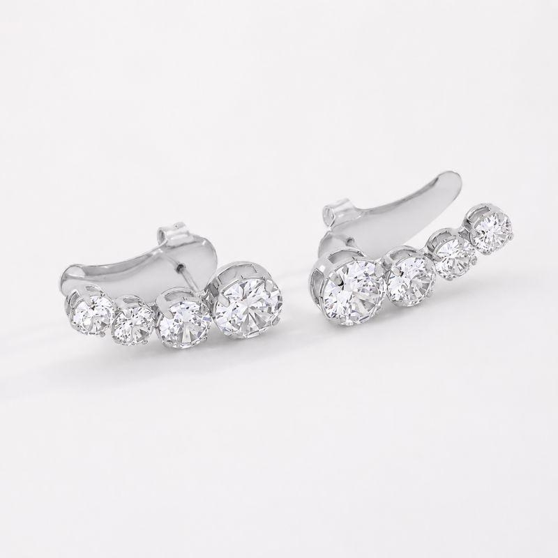 EAR CUFF ZIRCÔNIAS REDONDAS