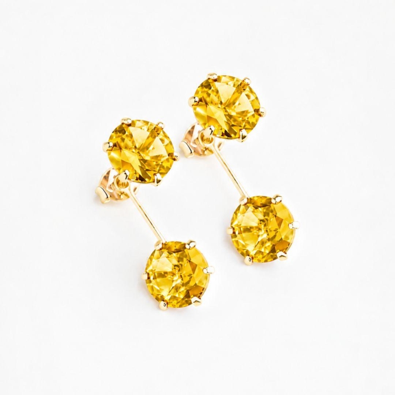 EAR JACKET ZIRCÔNIAS CITRINO