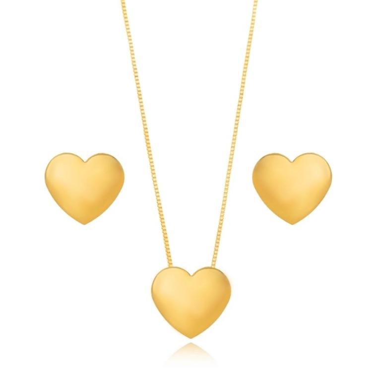 CONJUNTO CORAÇÃO LISO