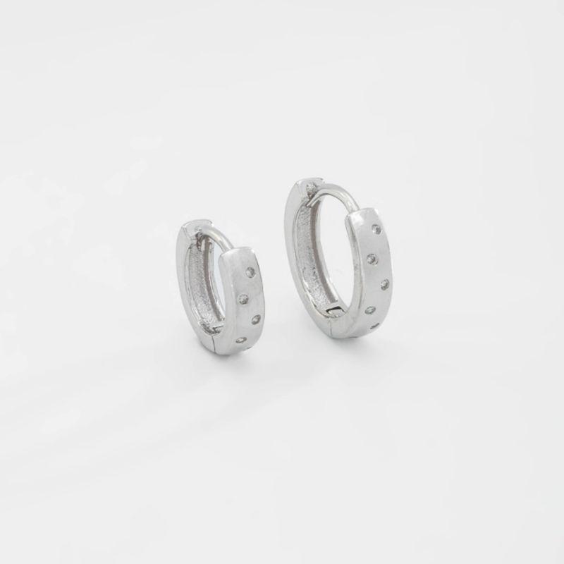 DUO DE ARGOLINHAS COM DETALHES EM ZIRCÔNIAS