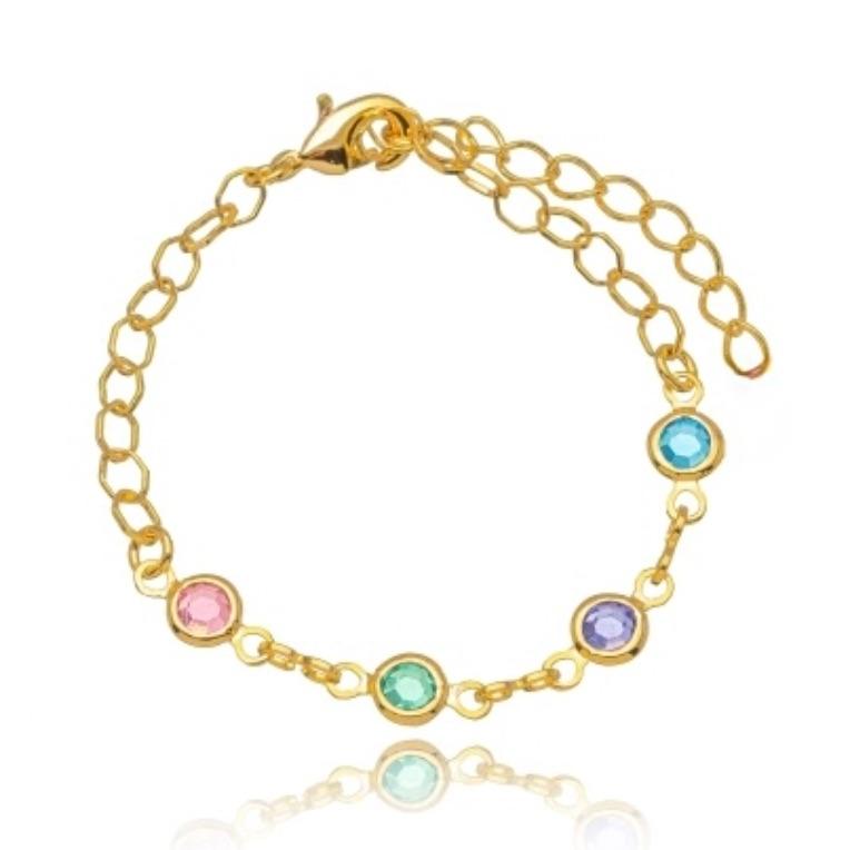 PULSEIRA INFANTIL CRISTAIS COLORIDOS