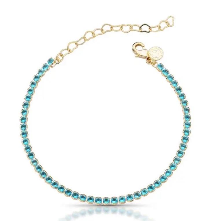 PULSEIRA RIVIERA ZIRCÔNIAS AZUL