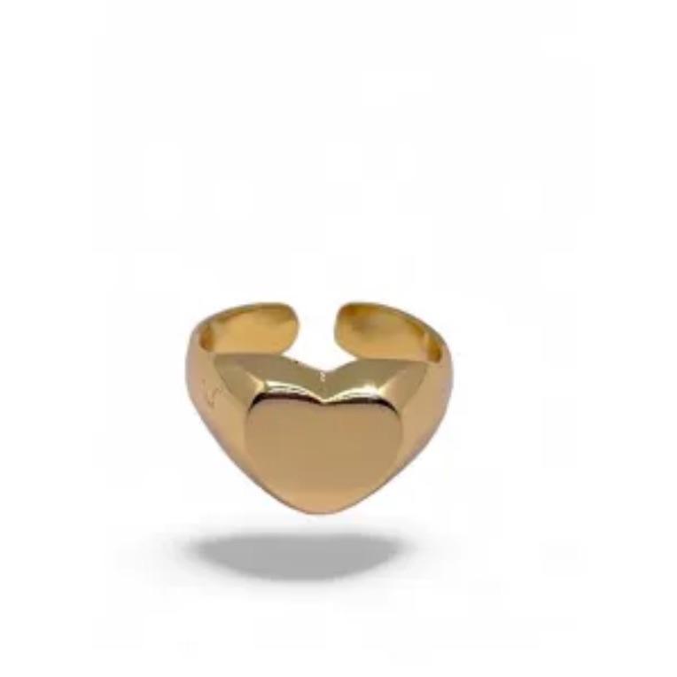 ANEL CORAÇÃO LISO  AJUSTÁVEL